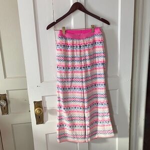 GAP Pink and Gray Patterned Kids Pajama Bottoms